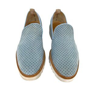 Paul Green Cailey Loafer Light Blue Perforated Slip-on White Sole Size 8 US